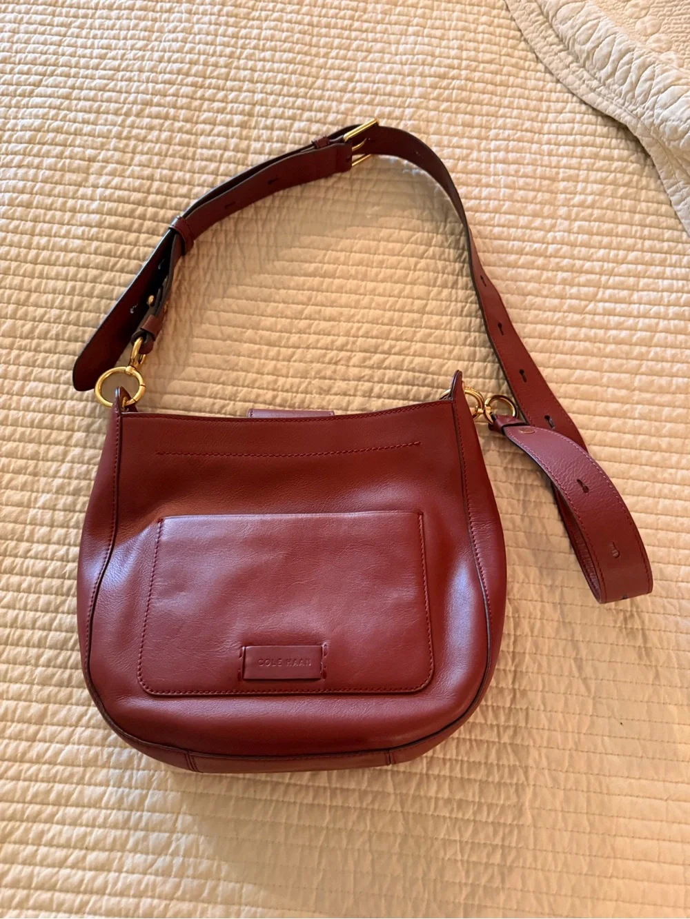 Cole Haan Women's Leather Cross Body Bag in Rich Burgundy